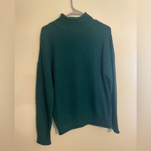 Forest Green Textured Knit Sweater